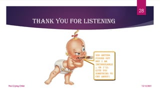 28
THANK YOU FOR LISTENING
13/12/2021
The Crying Child
 