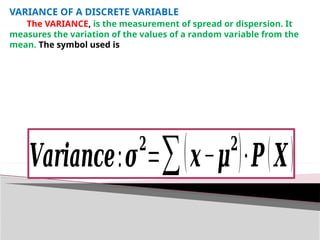 Symbol For Variance In Math 3. 23.23Mean, Variance, and Standard Deviation of.pptx