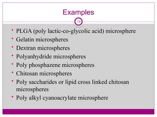 Polylactic Microsphere MICROSPHERES / Microcapsules presentation | PPTX