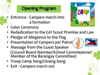 Sample Gsp Program 3. Girl Scout of The Philippines Program in Camp.pptx