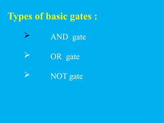 Logic Gates and different types of gates | PPTX