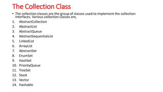 3. The Collection Classes.pdf Various Java methods | PDF