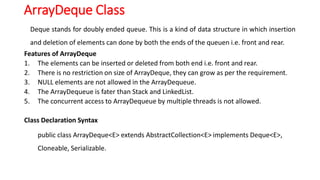 3. The Collection Classes.pdf Various Java methods | PDF
