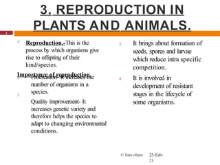 Environment Reproduce 3. Reproduction in living things. animal | PPTX