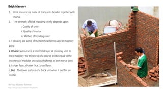 Comprehensive Guide to Brick Masonry and Wall Construction Methods | PDF