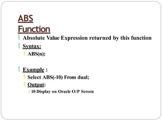 3.SQL-Functions.pptx all sql related functions are explained here | PPTX