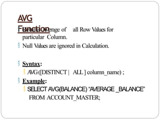 3.SQL-Functions.pptx all sql related functions are explained here | PPTX