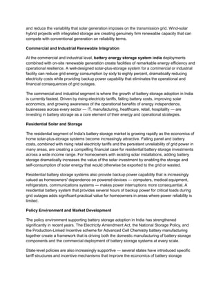 Battery Energy Storage Systems in India: Enabling Renewable Energy and ...
