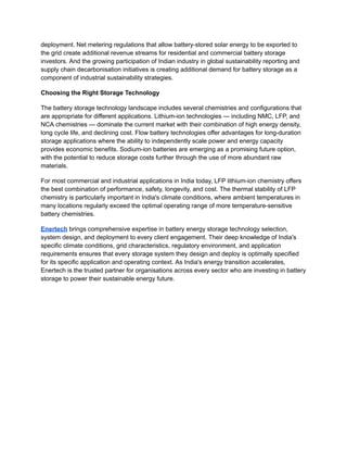 Battery Energy Storage Systems in India: Enabling Renewable Energy and ...