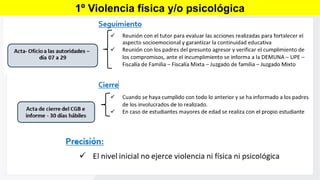1º Violencia física y/o psicológica
 