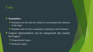 Comprehensive Techniques of Knowledge Representation in AI | PPTX