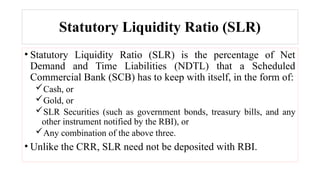 Slr Policy Rbi 3.3 Monetary Policy.pptxcccfffffrrfffffff | PPTX