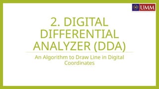 Comprehensive Guide to Line Equations and Digital Differential Analyzer ...