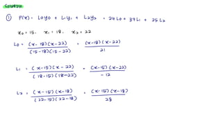 Comprehensive Guide to Interpolation Polynomials in Numerical Methods | PDF