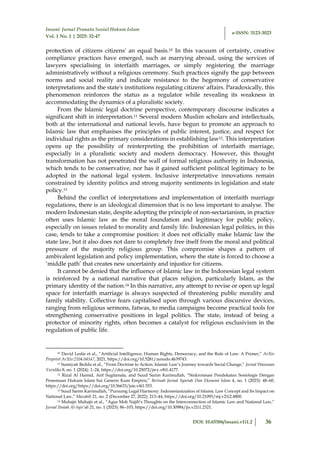 Political Analysis of Islamic Law on Interfaith Marriage Regulation in ...