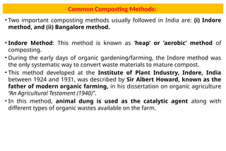Indore Pit Method Comprehensive Guide to Composting: Environmental Factors and Methods | PPTX