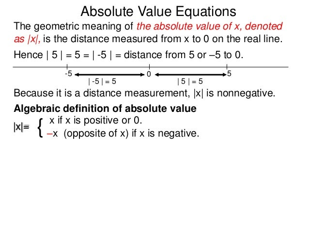 3 2 Absolute Value Equations X