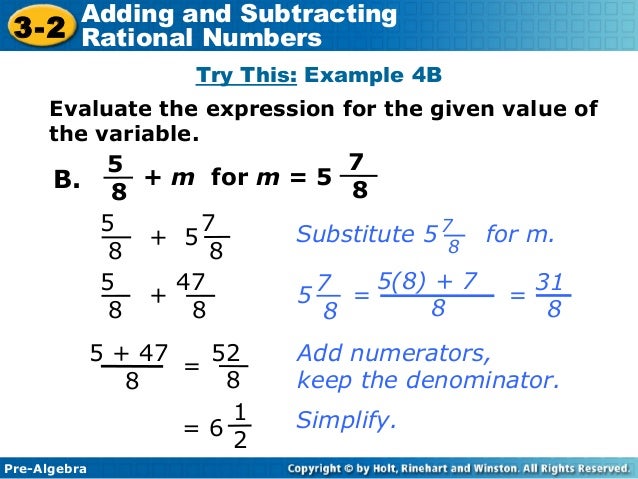 3 2 adding and subtracting rational numbers lesson