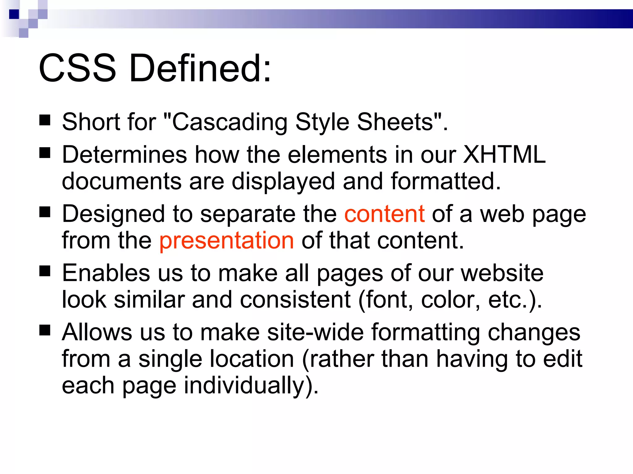 3.2 introduction to css | PPT