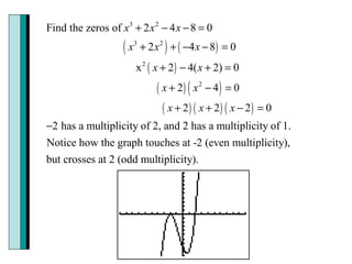 3 2 Polynomial Functions And Their Graphs | PPT