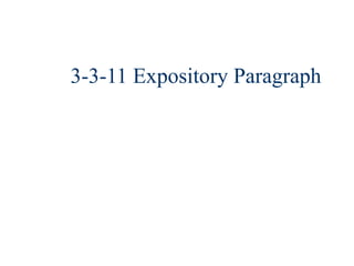 3-3-11 Expository Paragraph 