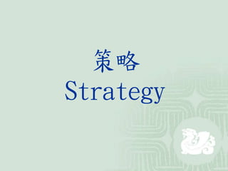 策略
Strategy
 