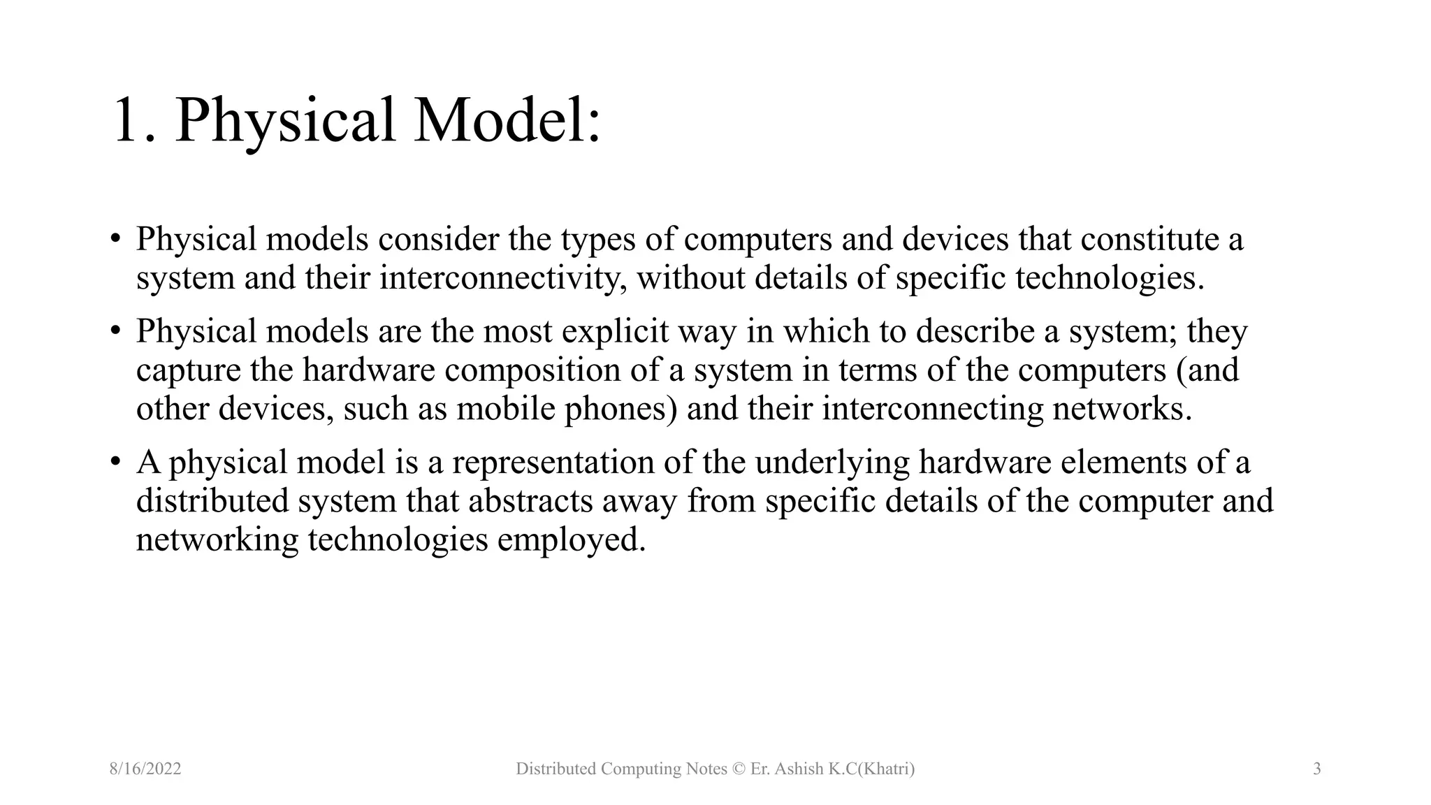 Models of Distributed System | PPTX | Computer Networking | Computing