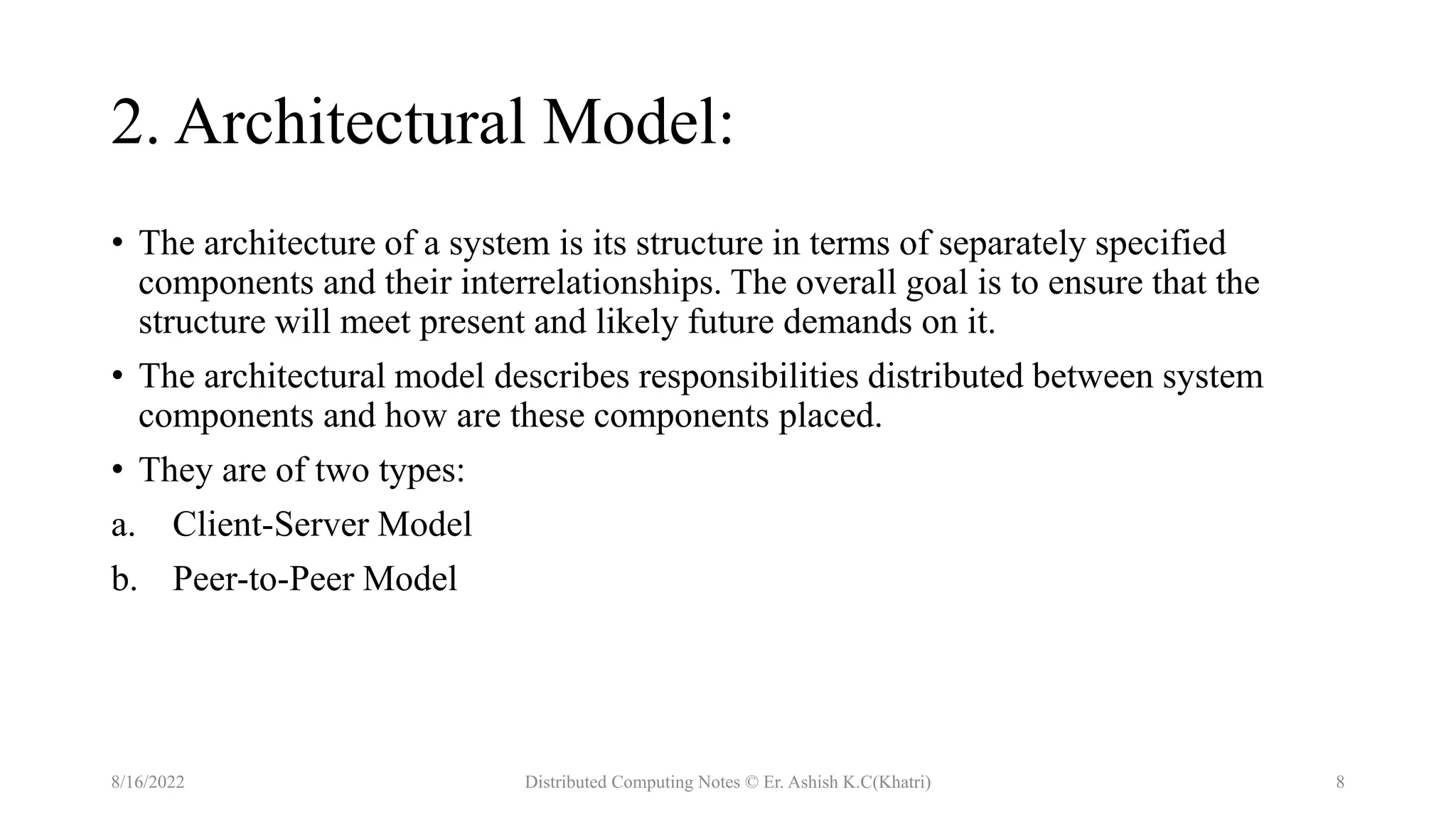 Models of Distributed System | PPTX | Computer Networking | Computing