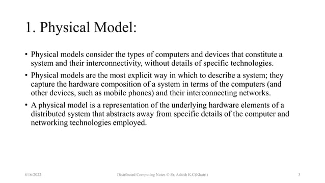 Models of Distributed System | PPTX