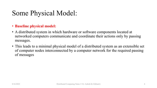Models of Distributed System | PPTX