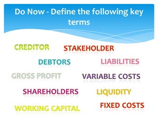 Do Now - Define the following key
             terms
 