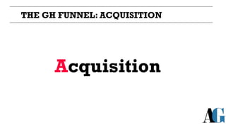 THE GH FUNNEL: ACQUISITION
Acquisition
 