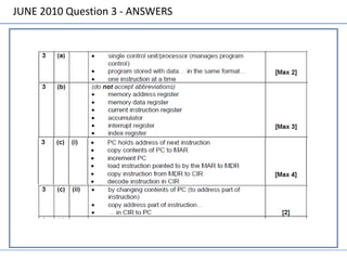 JUNE 2010 Question 3 - ANSWERS
 