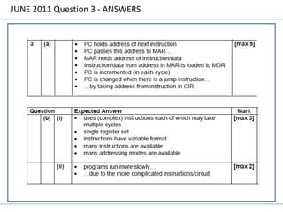 JUNE 2011 Question 3 - ANSWERS
 