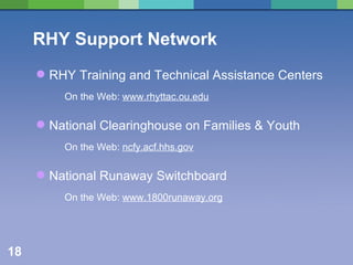 3.3 Emergency Housing Solutions for Runaway and Homeless Youth | PPT