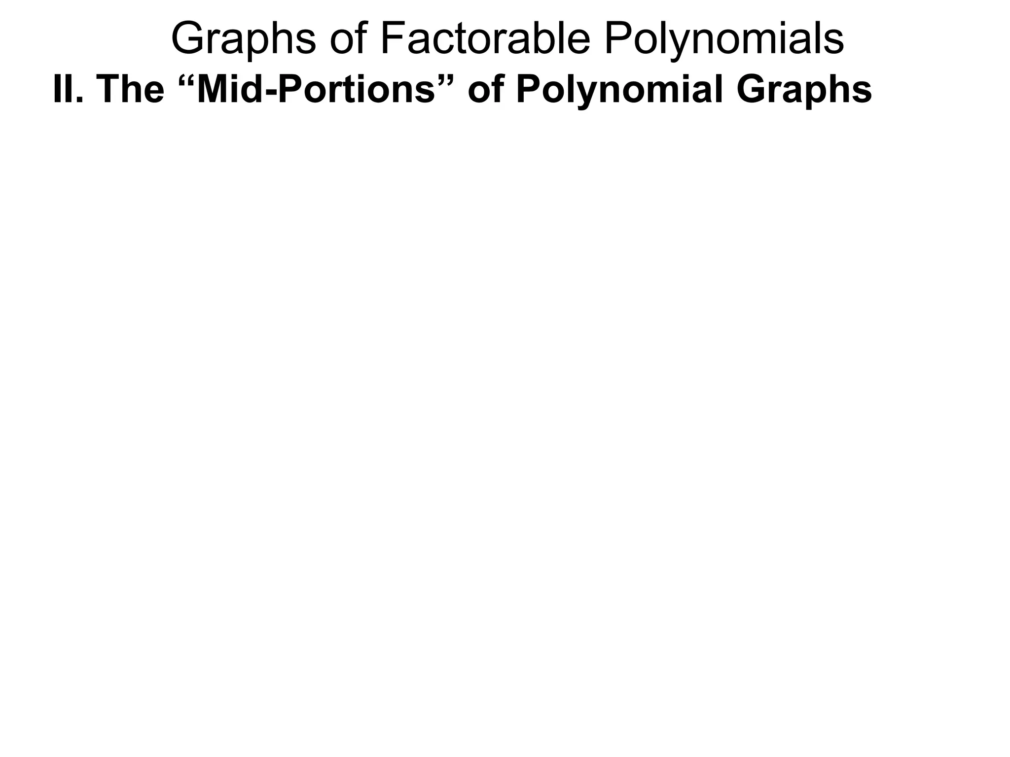 Graphs of Factorable Polynomials
II. The “Mid-Portions” of Polynomial Graphs
 