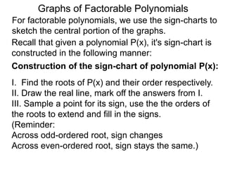 3.3 graphs of factorable polynomials and rational functions | PPTX