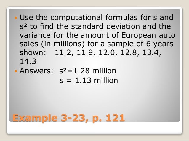 3.3 Measures of Variation 3.3 Measures of Variation