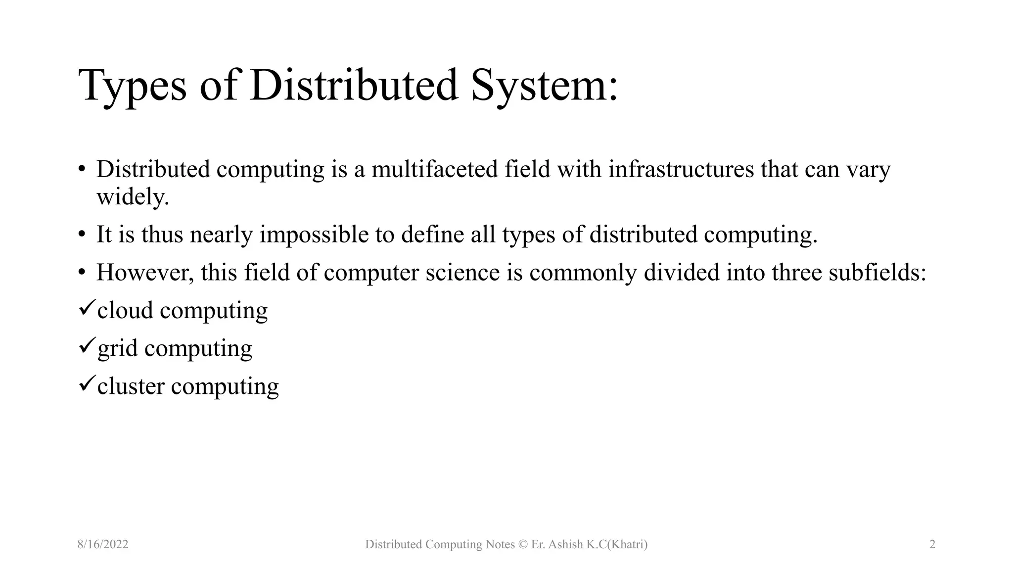 Types of Distributed System | PPTX