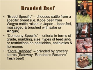 Beef Lecture