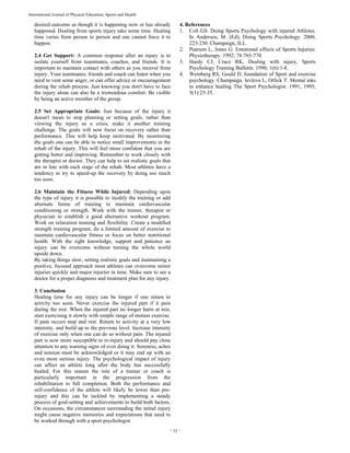 Psychological strategies for faster injury recovery | PDF
