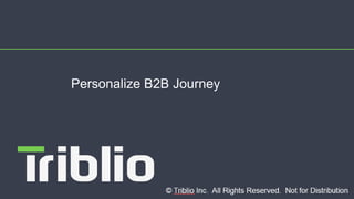 © Triblio Inc. All Rights Reserved. Not for Distribution
ABM Web Campaigns
Personalize B2B Journey
 