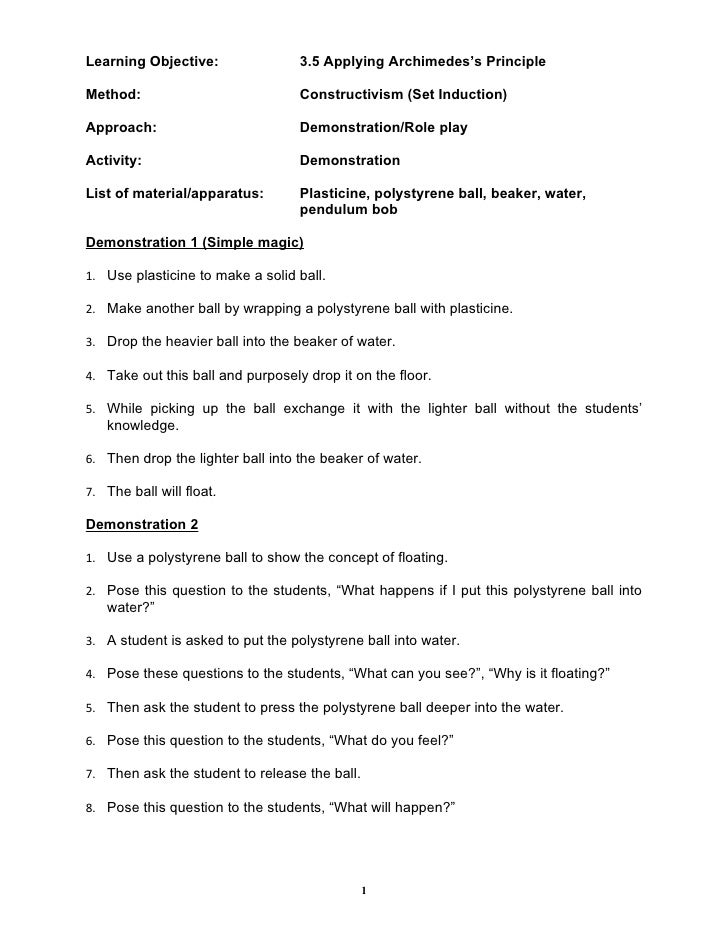 3.5 Applying Archimedes Principle