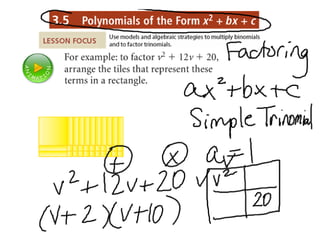 3.5 Factor Simple Trinomial notes
