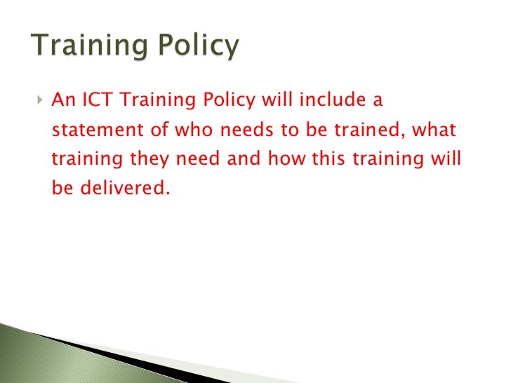 3.5 ICT Policies