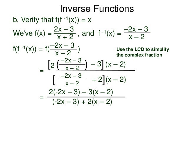 How To Find Inverse Function Of A Fraction 4.1 inverse functions
