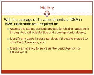 BabyNet, South Carolina’s Early Intervention System | PPTX