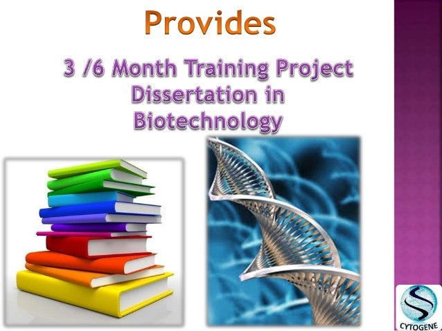 project dissertation in biotechnology