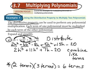 3.7 Multiply Polynomials notes 2