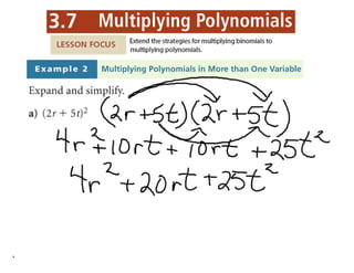 3.7 polynomial order of operations